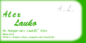 alex lauko business card